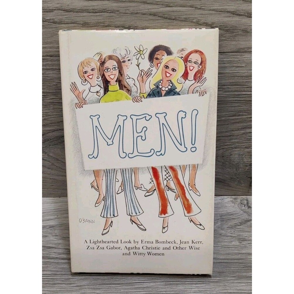 Vintage 1974 Hardcover Book "MEN!" Hallmark Editions Erma Bombeck Illustrated Du